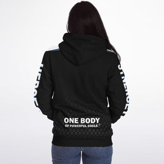 Womens Microfleece Ziphoodie - Obsidian Black - Synergetic Heroes