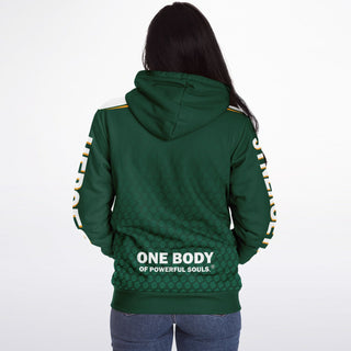 Womens Microfleece Ziphoodie - Emerald Green - Synergetic Heroes