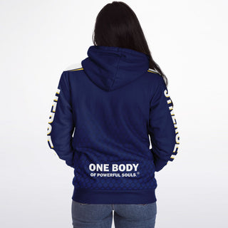 Womens Microfleece Ziphoodie - Midnight Blue - Synergetic Heroes