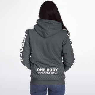 Womens Microfleece Ziphoodie - Shadow Gray - Synergetic Heroes