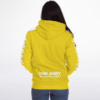 Womens Microfleece Ziphoodie - Yellow Sun - Synergetic Heroes