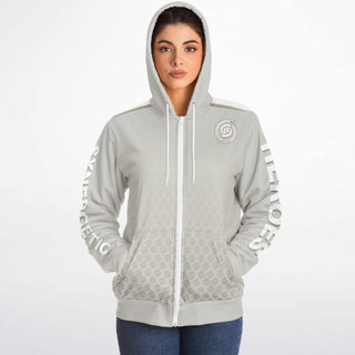 Womens Microfleece Ziphoodie - Jade White - Synergetic Heroes