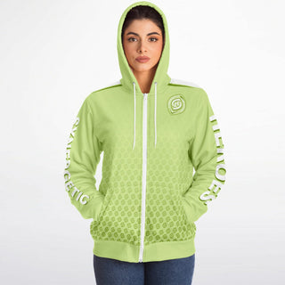 Womens Microfleece Ziphoodie - Harmony Green - Synergetic Heroes