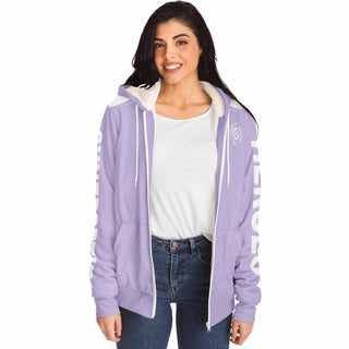 Womens Microfleece Ziphoodie - Lavender Mist - Synergetic Heroes