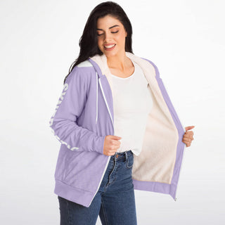 Womens Microfleece Ziphoodie - Lavender Mist - Synergetic Heroes