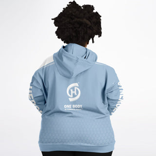 Womens Plus-size Hoodie - Angel Blue - Synergetic Heroes