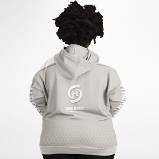 Womens Plus-size Hoodie - Jade White - Synergetic Heroes