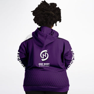 Womens Plus-size Hoodie - Purple Shield