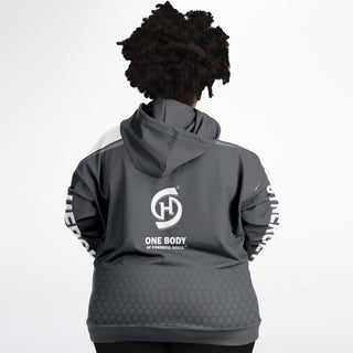 Womens Plus-size Hoodie - Shadow Gray - Synergetic Heroes