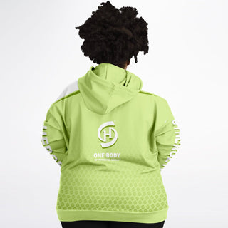 Womens Plus-size Hoodie - Harmony Green - Synergetic Heroes