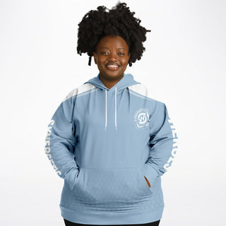 Womens Plus-size Hoodie - Angel Blue - Synergetic Heroes