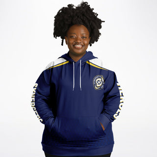 Womens Plus-size Hoodie - Midnight Blue - Synergetic Heroes