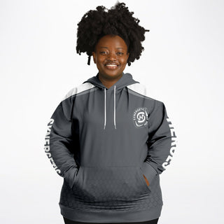 Womens Plus-size Hoodie - Shadow Gray - Synergetic Heroes