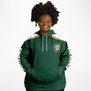 Womens Plus-size Hoodie - Emerald Green - Synergetic Heroes