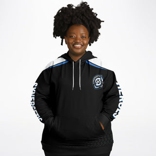 Womens Plus-size Hoodie - Obsidian Black - Synergetic Heroes