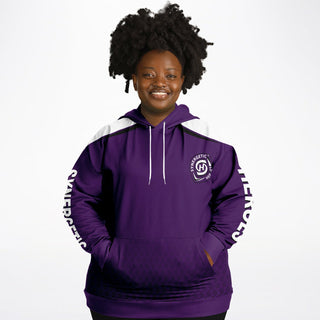 Womens Plus-size Hoodie - Purple Shield