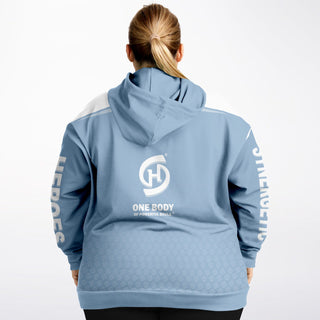 Womens Plus-size Hoodie - Angel Blue - Synergetic Heroes