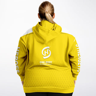 Womens Plus-size Hoodie - Yellow Sun - Synergetic Heroes