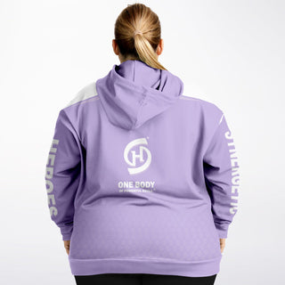 Womens Plus-size Hoodie - Lavender Mist - Synergetic Heroes