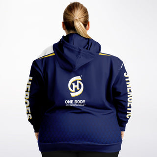 Womens Plus-size Hoodie - Midnight Blue - Synergetic Heroes