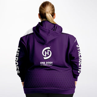 Womens Plus-size Hoodie - Purple Shield