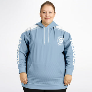 Womens Plus-size Hoodie - Angel Blue - Synergetic Heroes