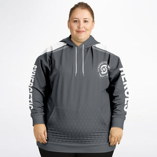 Womens Plus-size Hoodie - Shadow Gray - Synergetic Heroes