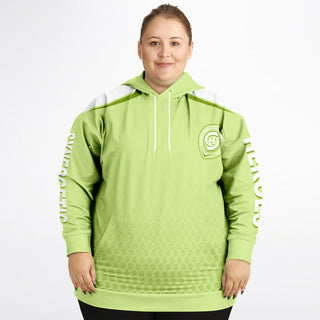 Womens Plus-size Hoodie - Harmony Green - Synergetic Heroes