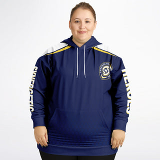 Womens Plus-size Hoodie - Midnight Blue - Synergetic Heroes