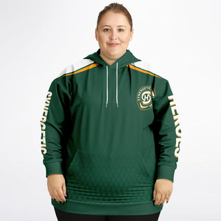 Womens Plus-size Hoodie - Emerald Green - Synergetic Heroes