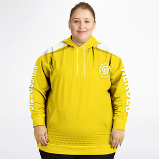 Womens Plus-size Hoodie - Yellow Sun - Synergetic Heroes