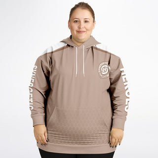 Womens Plus-size Hoodie - Taupe Stone - Synergetic Heroes