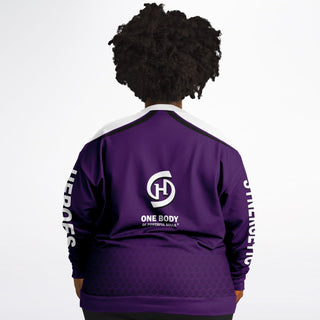 Womens Athletic Plus-size Sweatshirt - Purple Shield