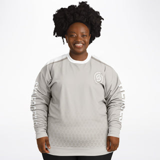 Womens Athletic Plus-size Sweatshirt - Jade White