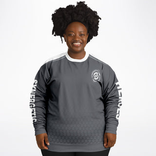 Womens Athletic Plus-size Sweatshirt - Shadow Gray