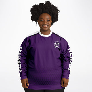 Womens Athletic Plus-size Sweatshirt - Purple Shield