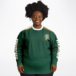 Womens Athletic Plus-size Sweatshirt - Emerald Green