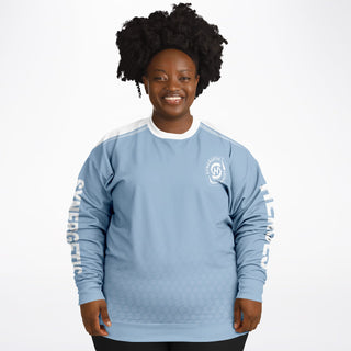 Womens Athletic Plus-size Sweatshirt - Angel Blue