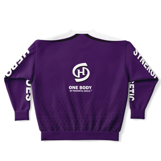 Womens Athletic Plus-size Sweatshirt - Purple Shield