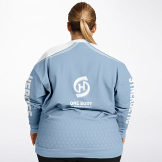 Womens Athletic Plus-size Sweatshirt - Angel Blue