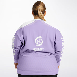 Womens Athletic Plus-size Sweatshirt - Lavender Mist