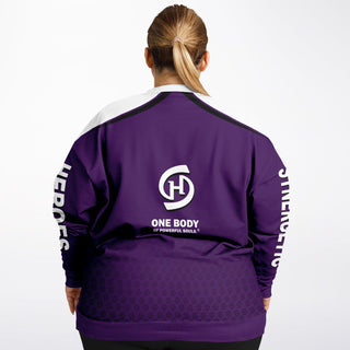 Womens Athletic Plus-size Sweatshirt - Purple Shield