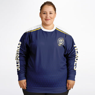 Womens Athletic Plus-size Sweatshirt - Midnight Blue