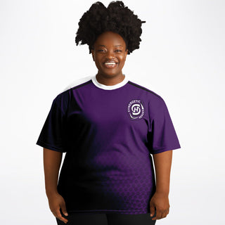 Womens Plus-size T-Shirt - Purple Shield