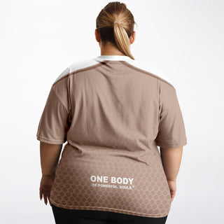 Womens Plus-size T-Shirt - Taupe Stone - Synergetic Heroes