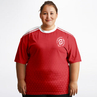 Womens Plus-size T-Shirt - Fire Red - Synergetic Heroes