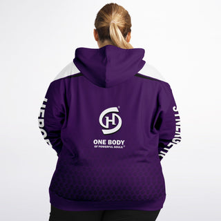 Womens Plus-size Ziphoodie - Purple Shield