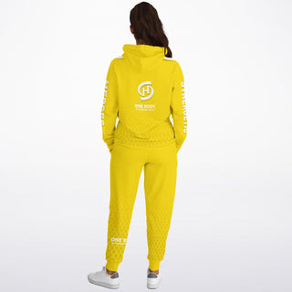 Womens Lettered Hoodie & Jogger - Yellow Sun - Synergetic Heroes