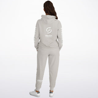 Womens Lettered Hoodie & Jogger - Jade White - Synergetic Heroes