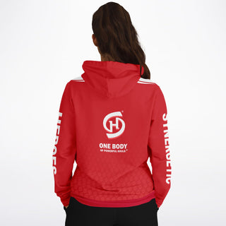 Womens Hoodie - Fire Red - Synergetic Heroes